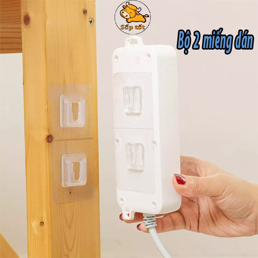 Bộ 2 miếng dán treo đồ dán tường không cần khoan chịu lực sk255
