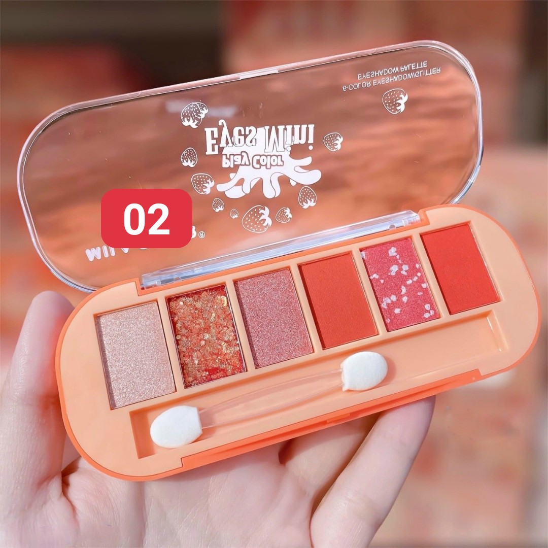 Nhủ mắt mila 6 ô play color eyes mini kèm cọ