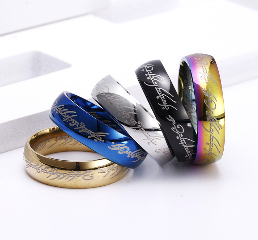 Men's ring lovers Lord of the Rings male and female tail ring