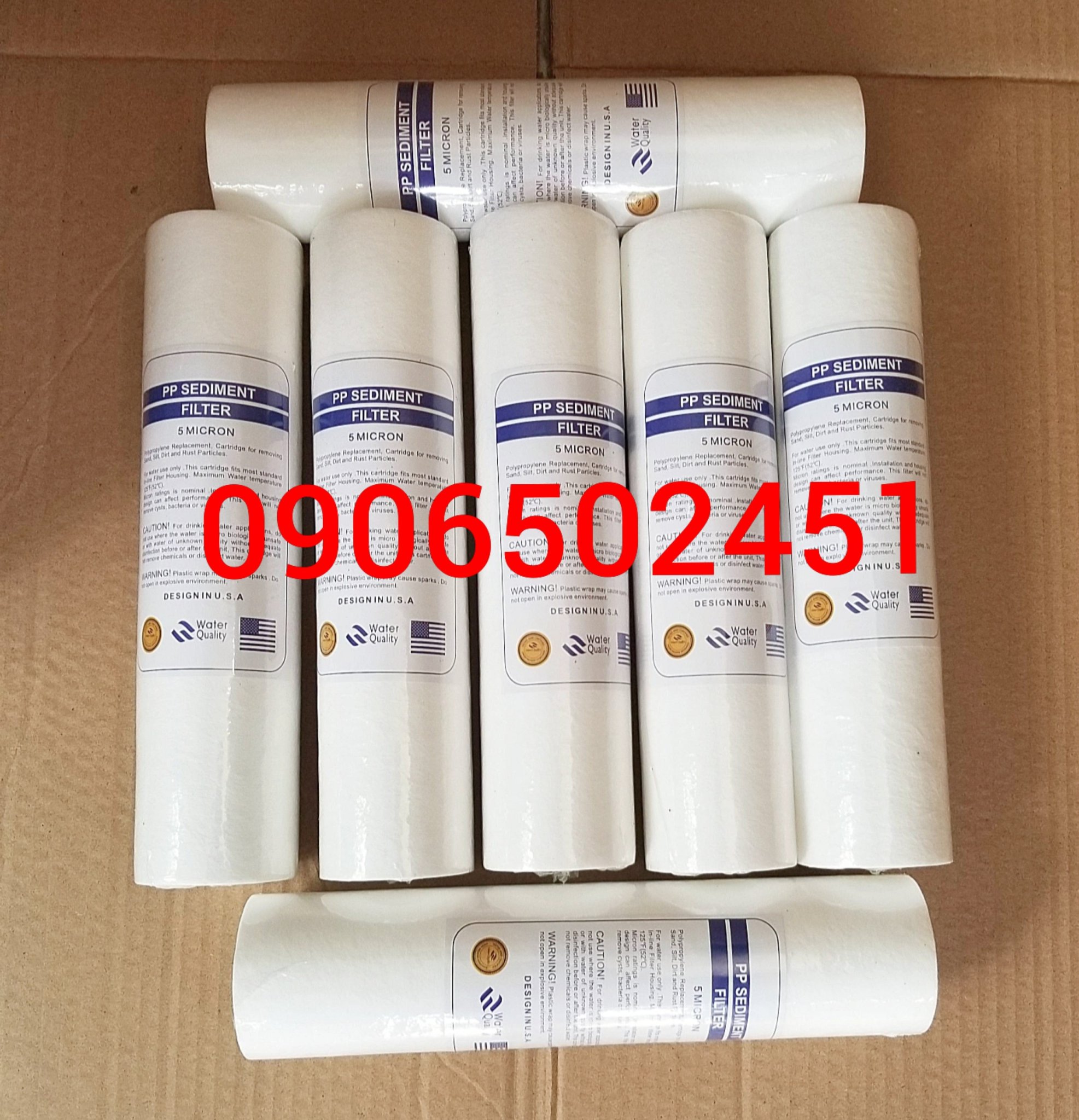[HCM]Bộ 6 lõi  lọc nước số 1 PPF 10 inch lõi chuẩn hàng USA
