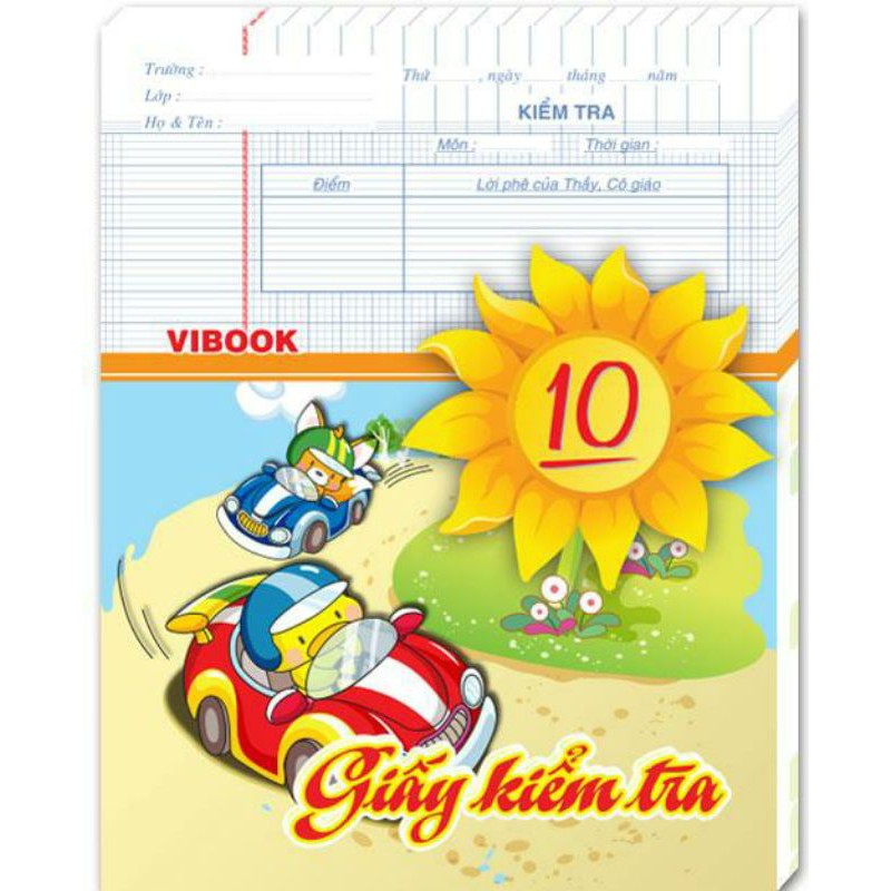 Tập Vibook giấy Kiểm Tra - Mẫu Ngẫu Nhiên