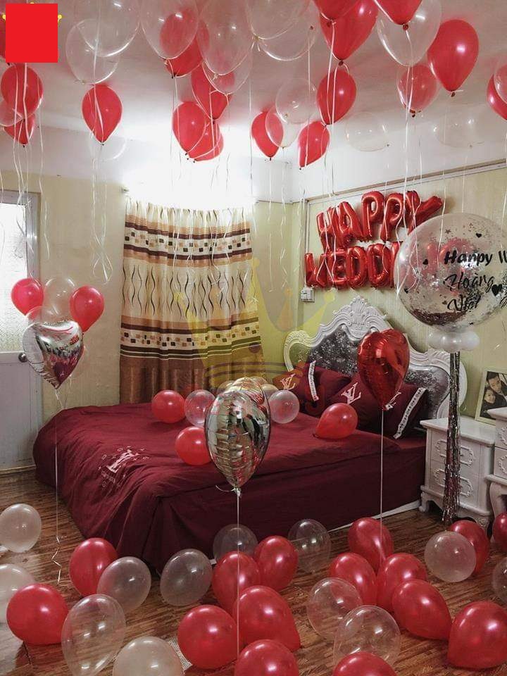 SALE!!SALE - Set bóng trang trí phòng cưới, tân hôn 01- tặng bơm keo