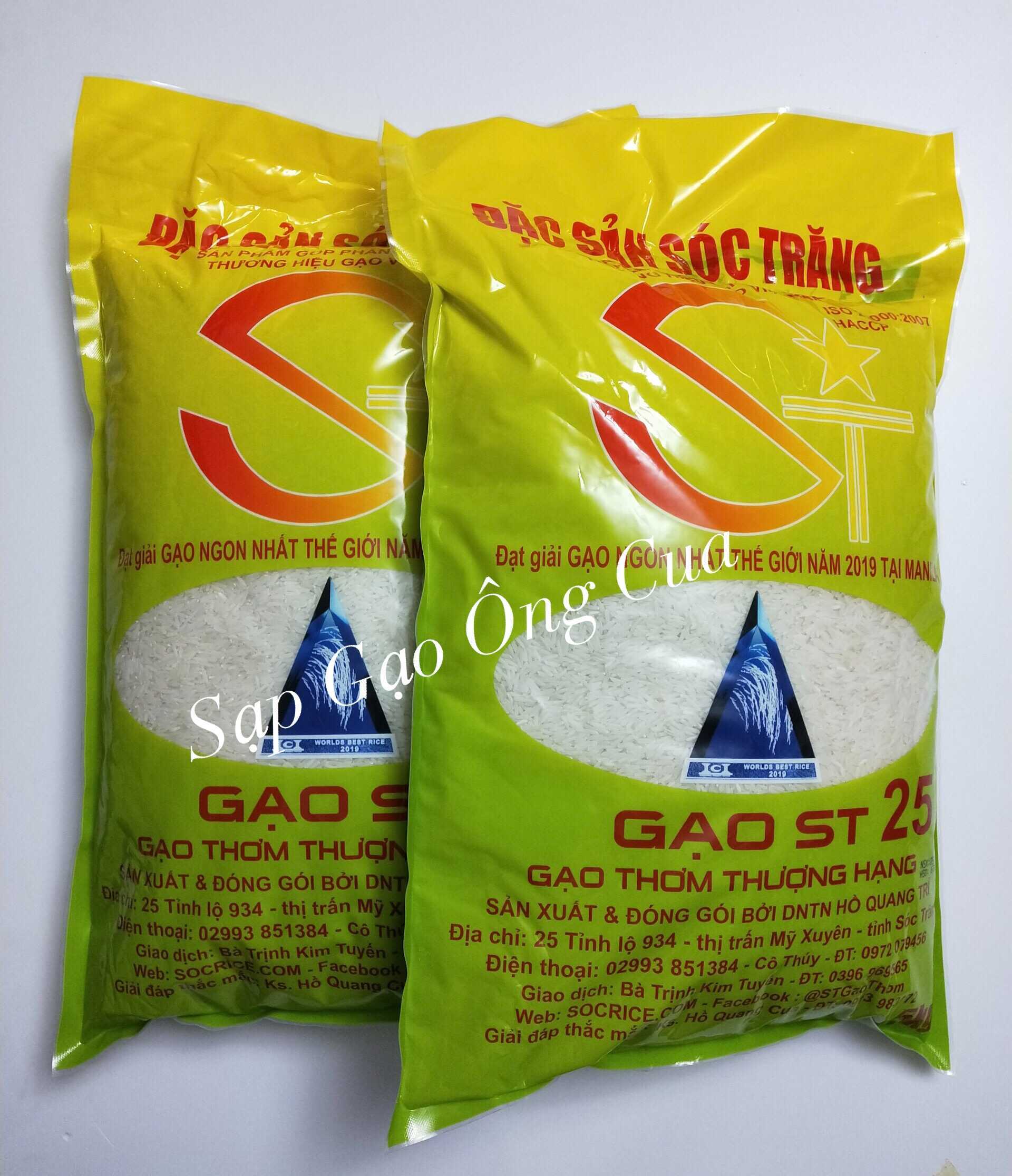 Gạo st25 5kg chánh hiệu ông cua - gạo ngon nhất thế giới 2019