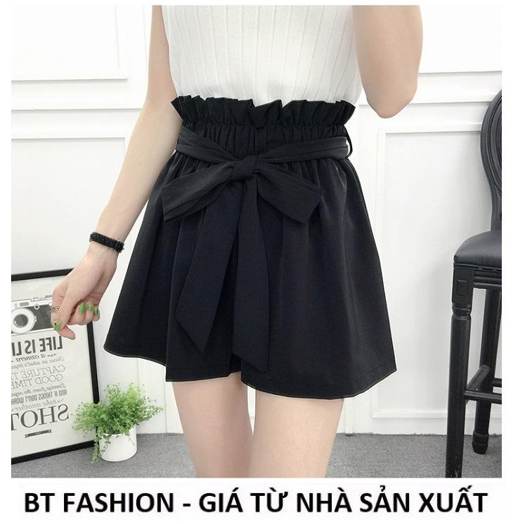 Quần Sọt Đùi Nữ Giả Váy Thời Trang Hàn Quốc Mới - BT Fashion (SO6C-Nơ Nhúng)