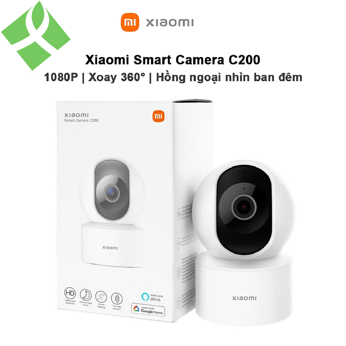 Camera quan sát xiaomi smart camera c200 360 độ - 1080p - hàng chính hãng