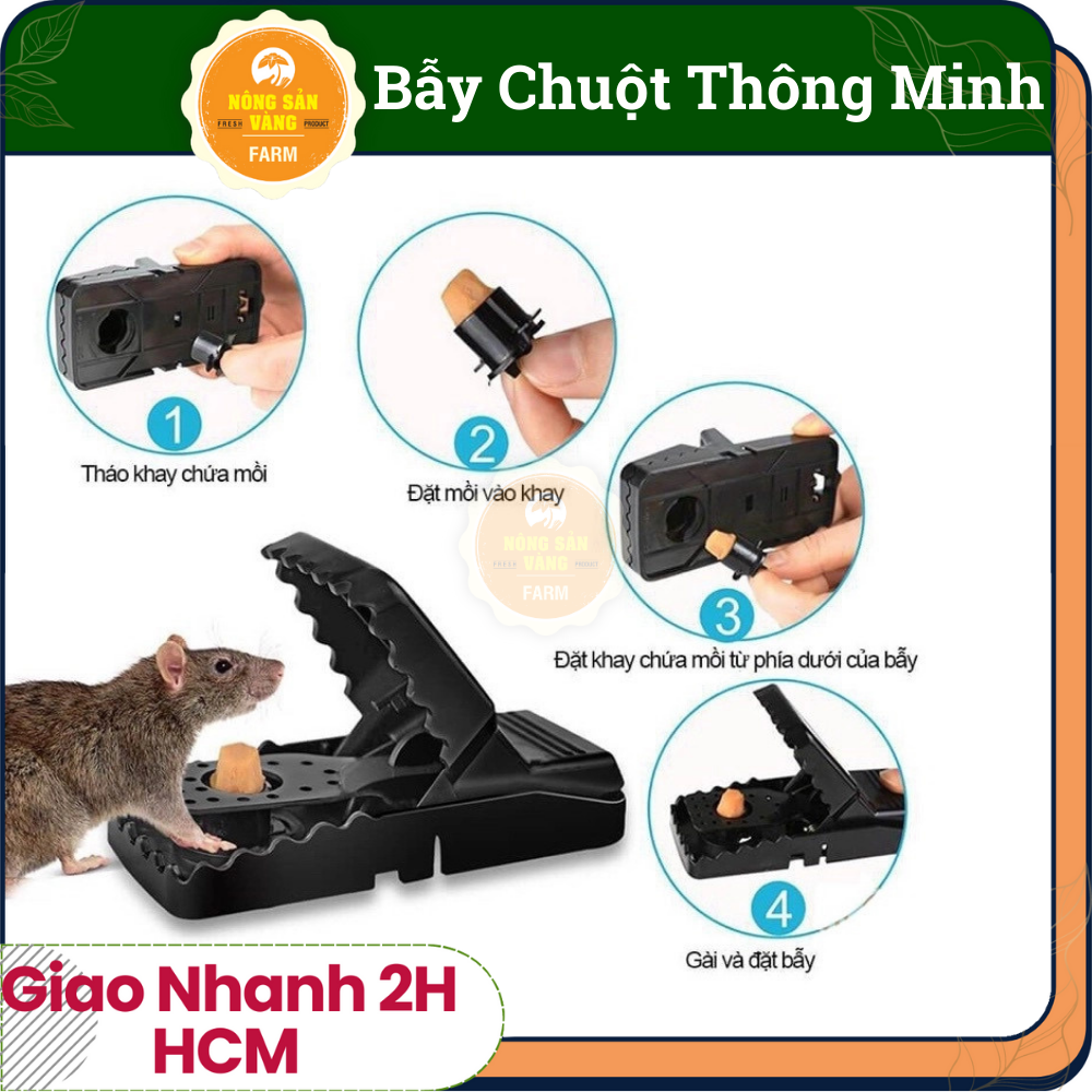 Bẫy chuột thông minh, an toàn dễ sử dụng , sử dụng nhiều lần, lò xo độ nhạy cao, hiệu quả cao - nông sản vàng