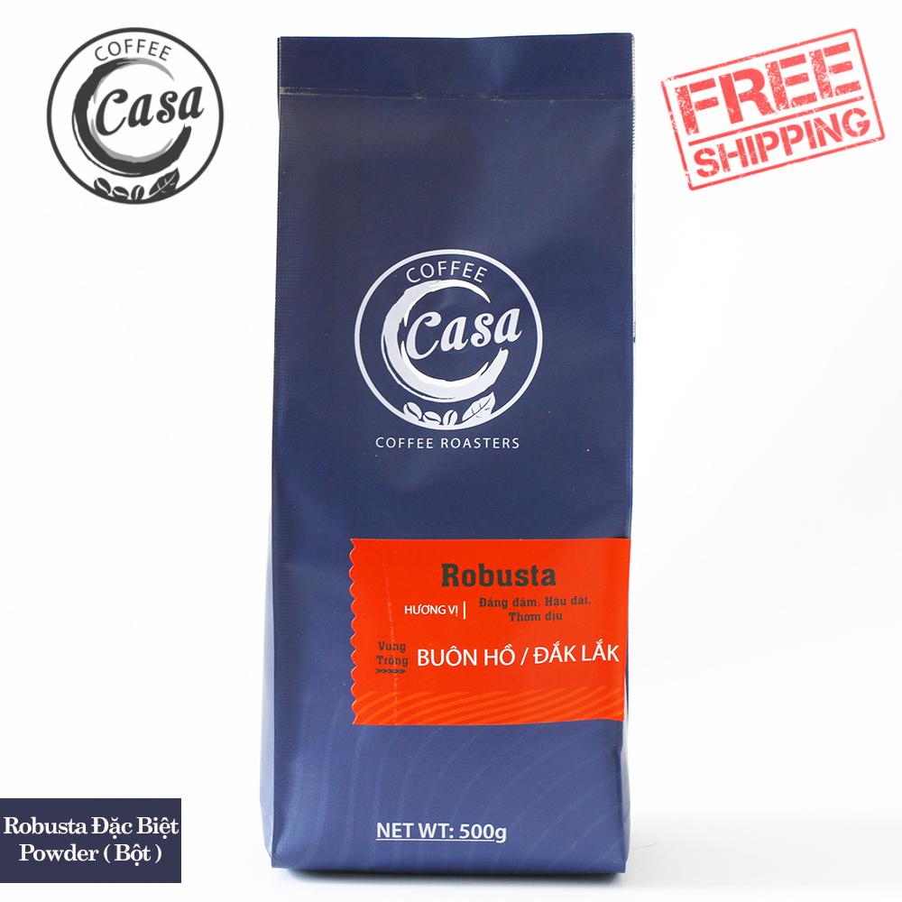 Cà phê Bột nguyên chất 100% Robusta dạng bột vị đậm rang mộc hậu vị thơm 500gr - Casa Coffee