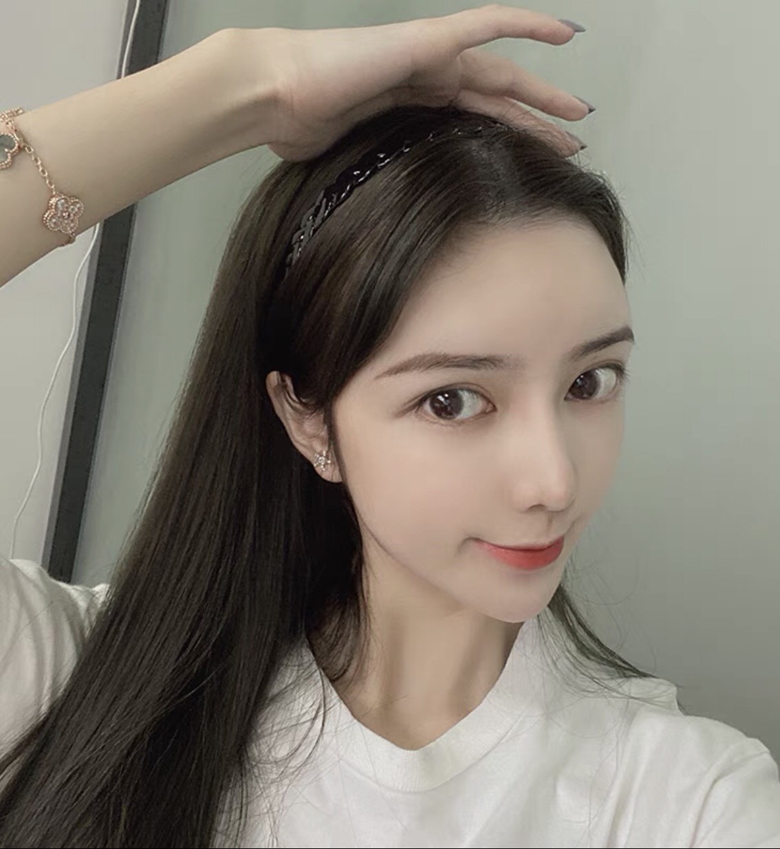 Bờm cài tóc đen chống trượt siêu tiện dụng