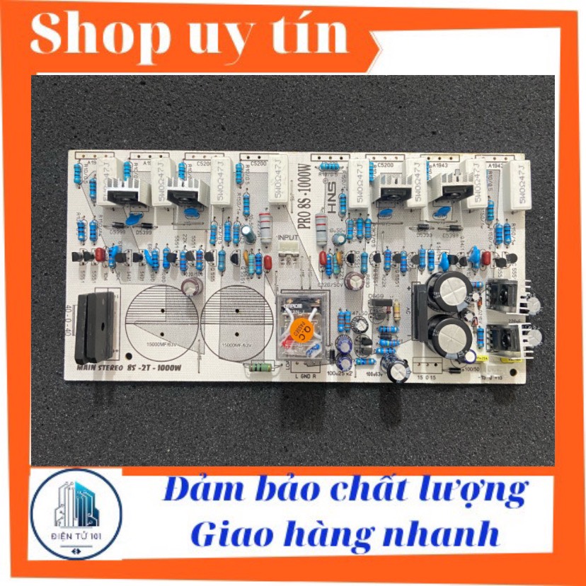 [HCM]Mạch công suất 8 sò 2 kênh liền nguồn