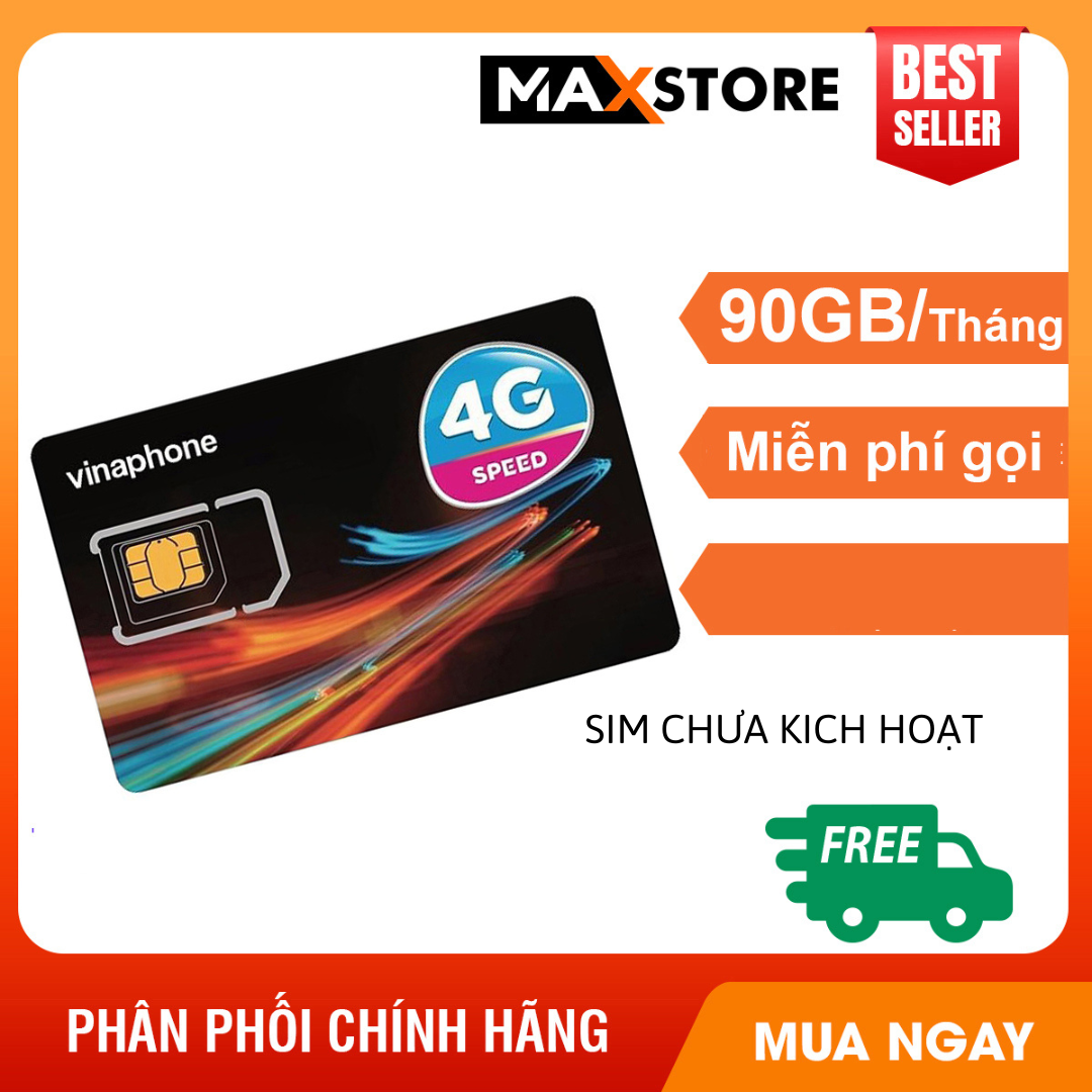 Freeship - chưa kích hoạt. sim 4g vina d89y 90gb/tháng tương ứng 3gb/ngày miễn phí truy cập zalo, tiktok, youtube, nhaccuatui