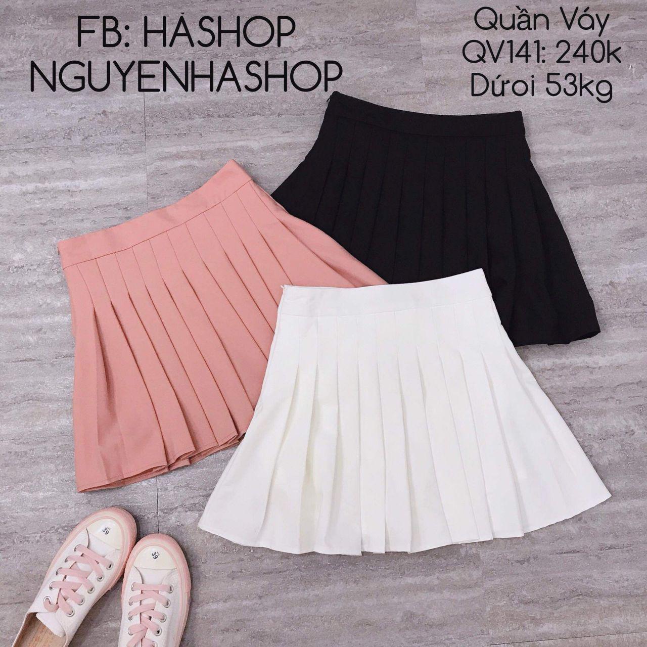 Chân váy xếp ly tennis trơn, có lót dày dặn, không sợ lộ 127-2