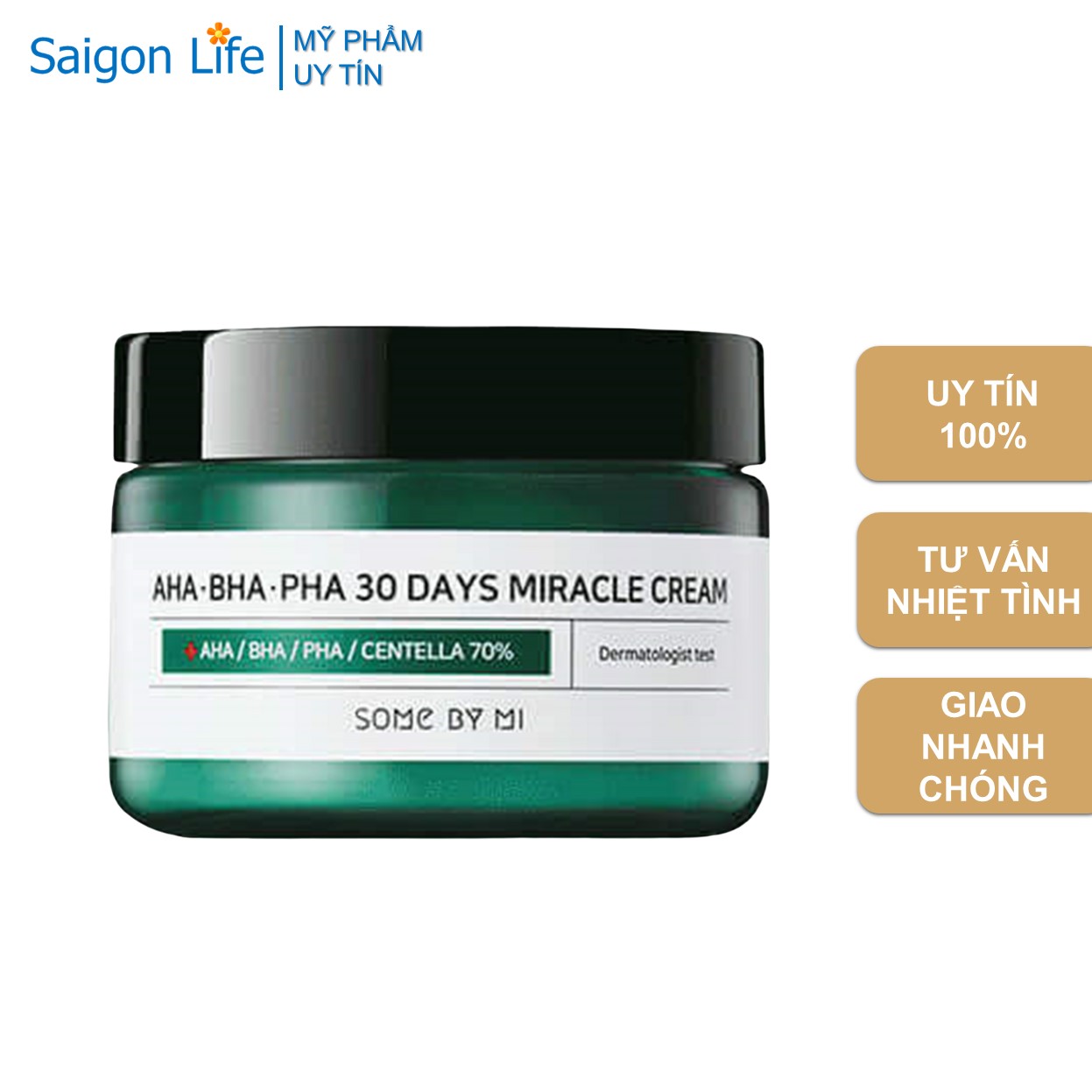 Kem Dưỡng Giảm Mụn Some By Mi AHA-BHA-PHA 30 Days Miracle Cream 50ml