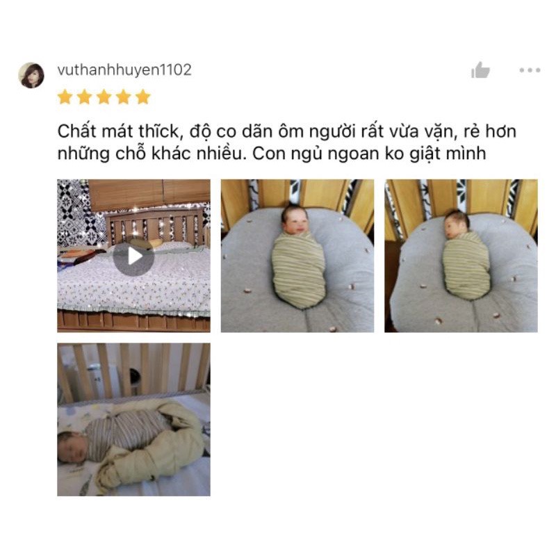 Quấn chũn cocoon chính hãng giúp bé ngủ ngon