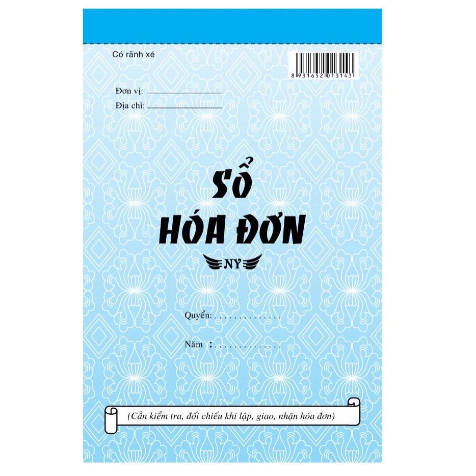 Lốc 5 quyển hoá đơn 2 liên nhã yến
