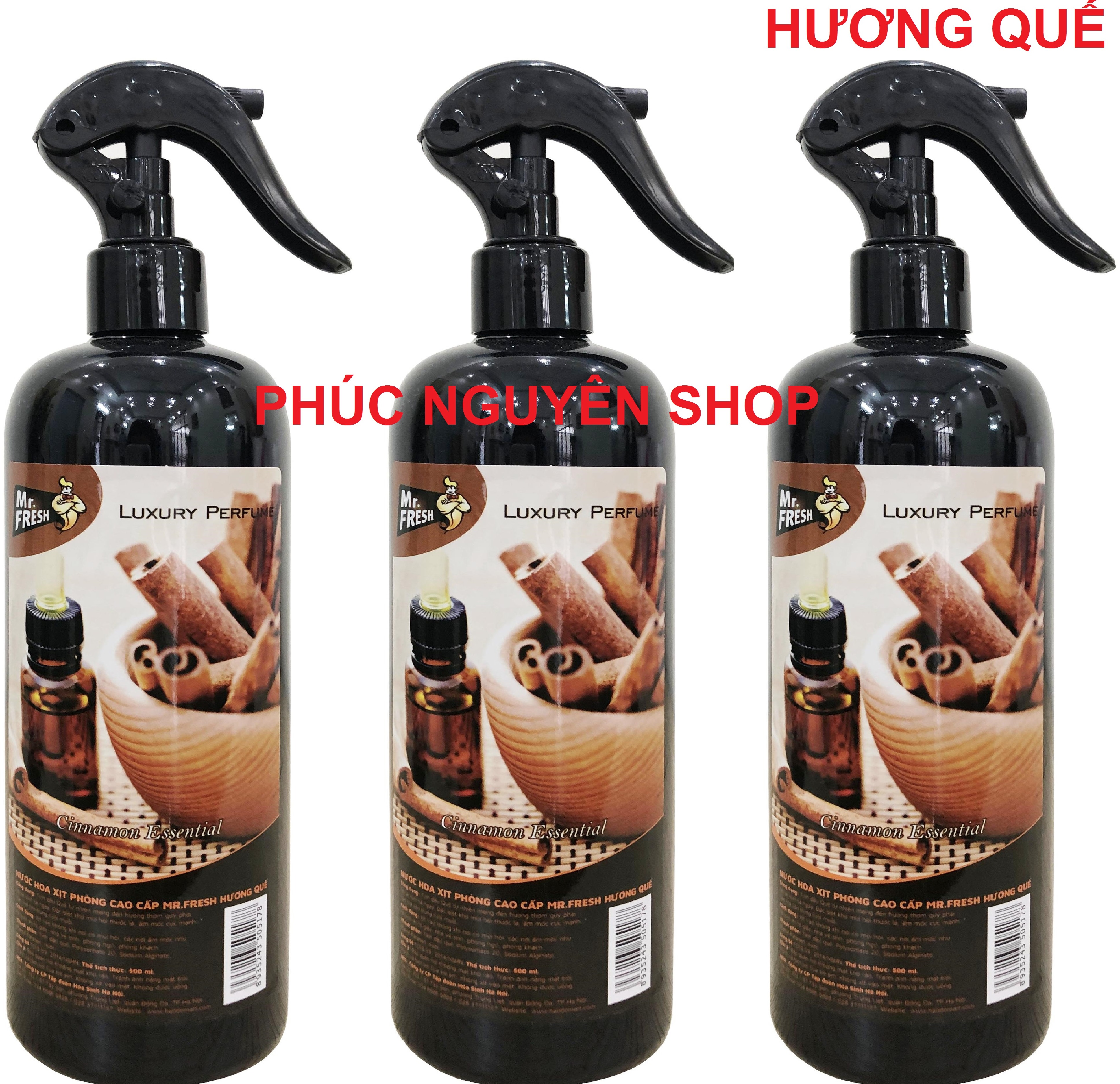 [HCM]Bộ 3 chai nước hoa xịt phòng cao cấp Mr Fresh 500ml- hương thơm dịu nhẹ PNS487
