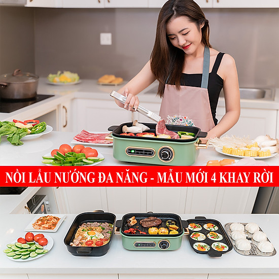 [ HÀNG CHÍNH HÃNG ] Nồi Lẩu Điện Đa Năng Seka SK86 4,5L -Nồi Lẩu Điện Công Suất Lớn, Kiểm Soát Nhiệt An Toàn - Hàng chính hãng, Thiết kế 4 khay rời có Bề mặt Mịn - công nghệ chống dính cao Dễ tháo lắp khi sử dụng