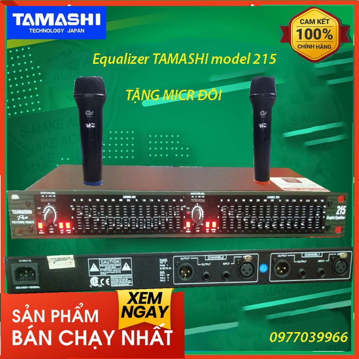 [kèm micro đôi] Lọc xì âm thanh equalizer tamashi 2015 trong trẻo, không lẫn tạp âm