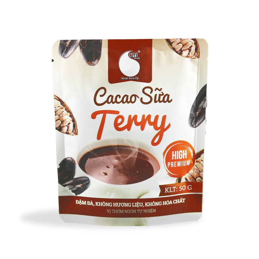 [HCM]Bột Cacao sữa Terry cung cấp năng lượng vị đậm đà không hương liệu Gói 50g