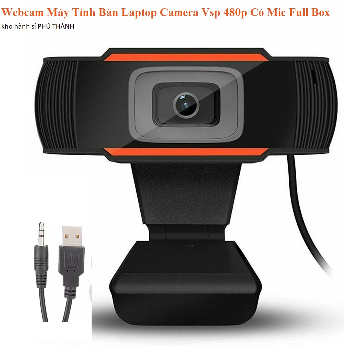 Webcam Máy Tính Bàn Laptop Camera Vsp 480p Có Mic Full Box - Phụ Kiện Máy Tính