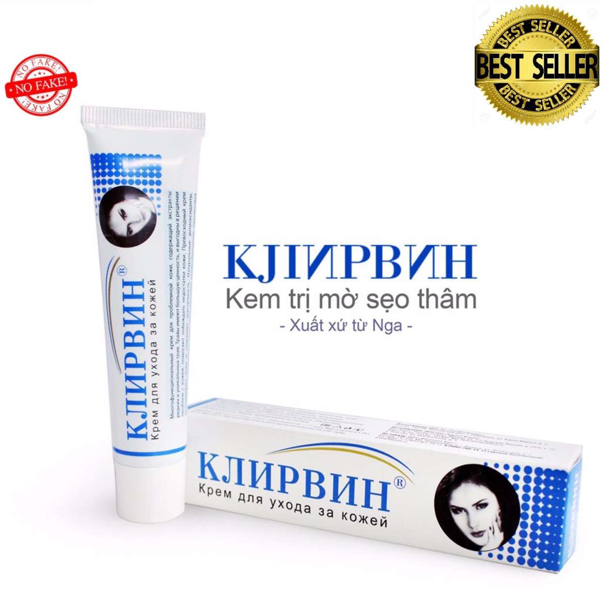 [HCM]Kem mụn thâm liền sẹo rạn da xóa nám và tàn nhang Klivrin 25g - Nga