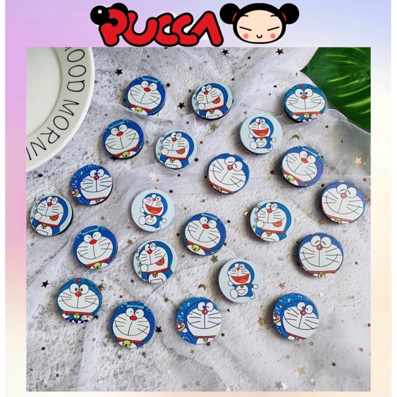 Giá Đỡ Popsocket Dán Sau Ốp Lưng Điện Thoại Hình Tròn Hình Doraemon, Kitty