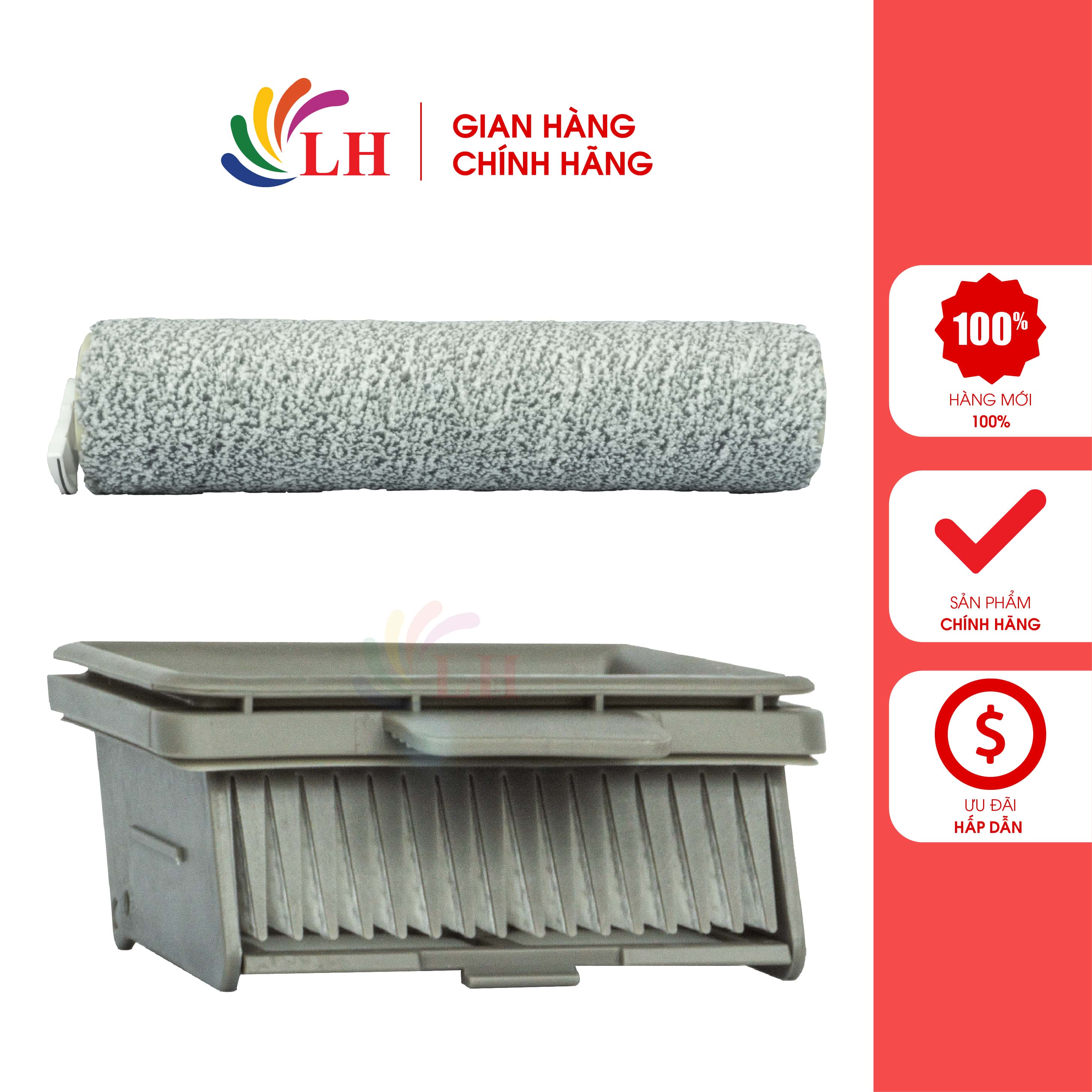 Phụ kiện thay thế máy hút bụi không dây cầm tay kiêm lau nhà Dreame H11 - Hàng chính hãng - Thiết kế nhỏ gọn, dễ dàng tháo lắp, dễ dàng vệ sinh