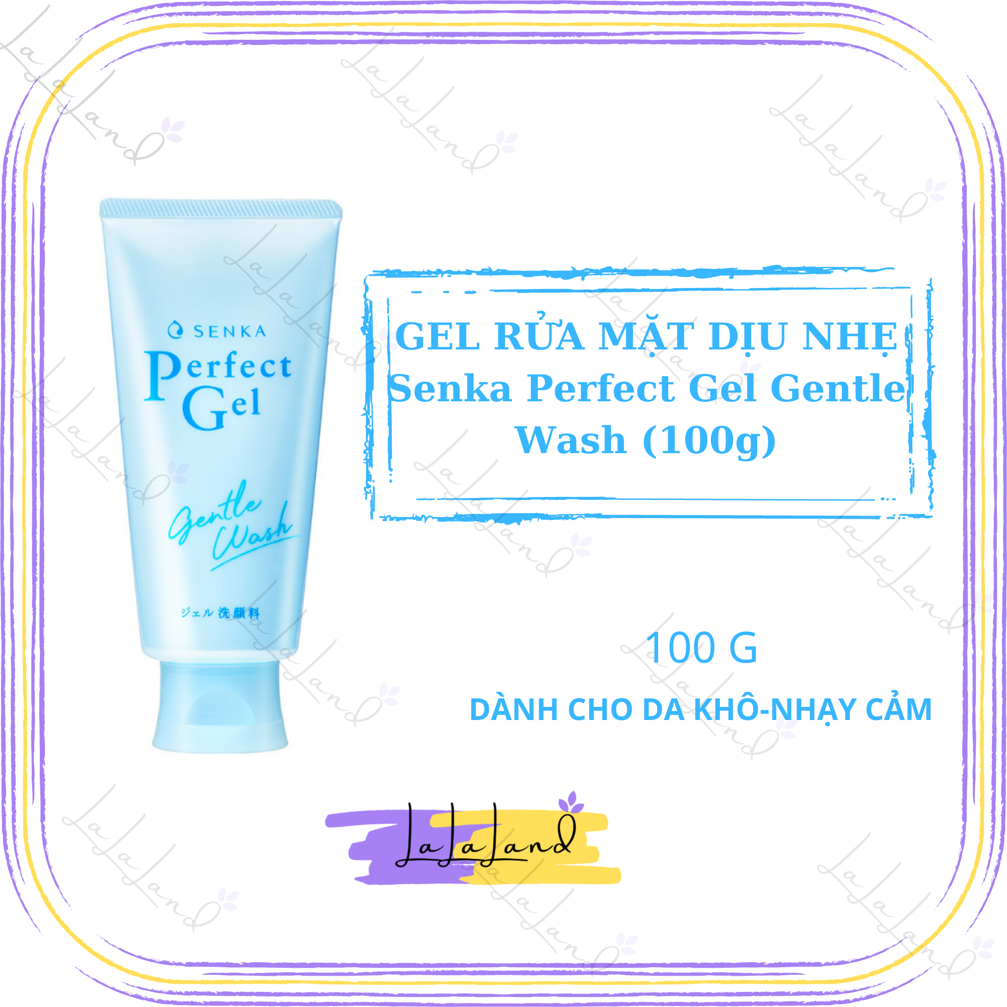 [HCM]Gel rửa mặt dịu nhẹ Senka Perfect Gel Gentle Wash 100g (Dành cho da khô nhạy cảm)