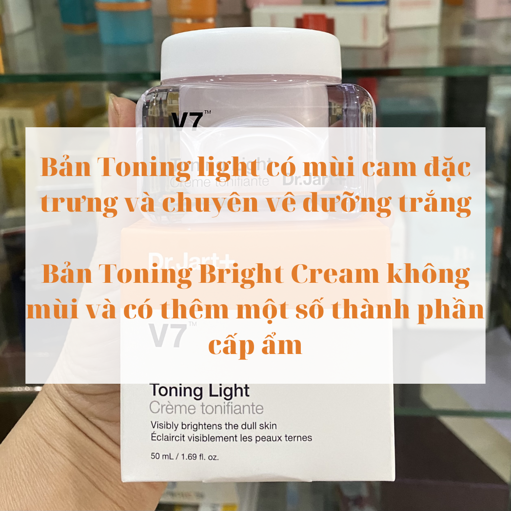 Kem dưỡng trắng mờ thâm nám nâng tông Dr.Jart+ V7 Toning Light 15ml - 50ml Zavenci