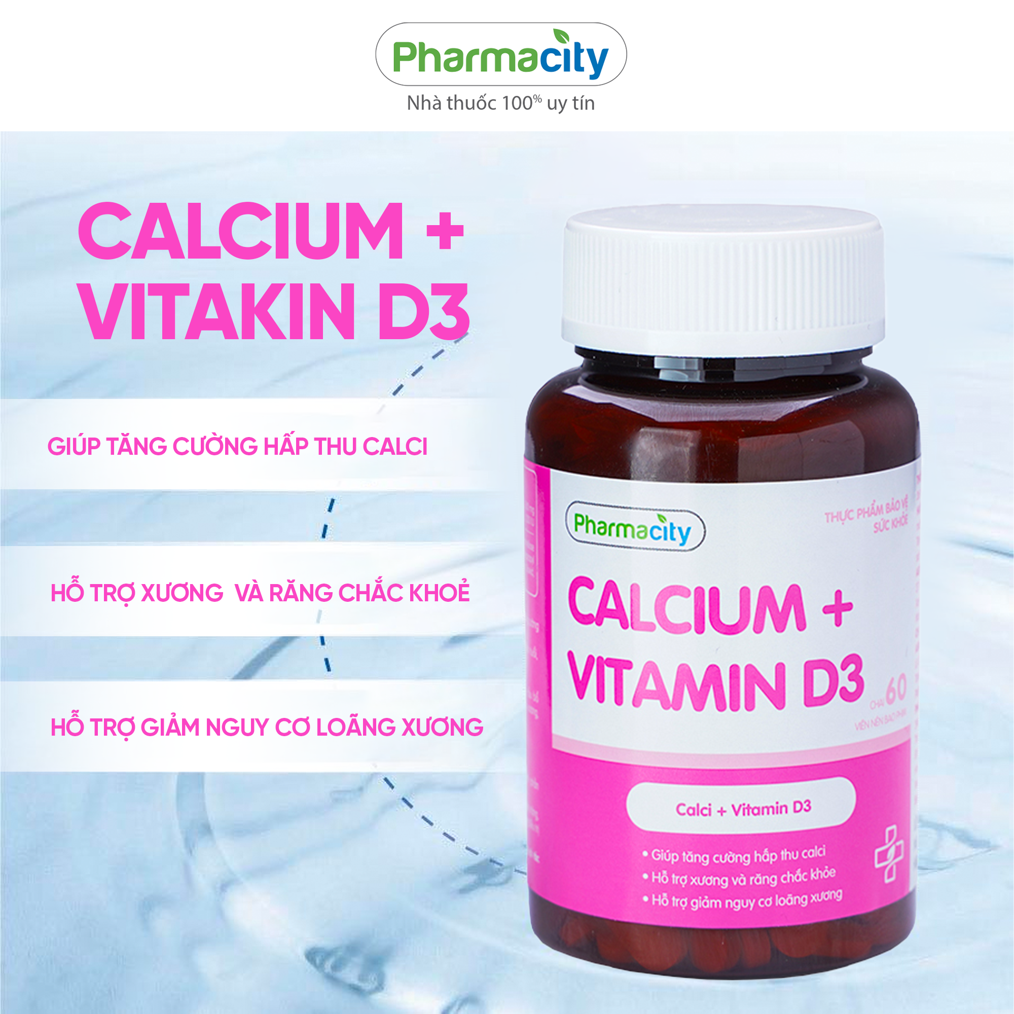 Thực phẩm bảo vệ sức khỏe Calcium + Vitamin D3