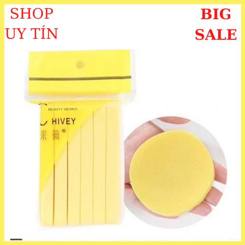 Bông mút , bọt biển Chivey dùng để rửa mặt , gói 12 miếng