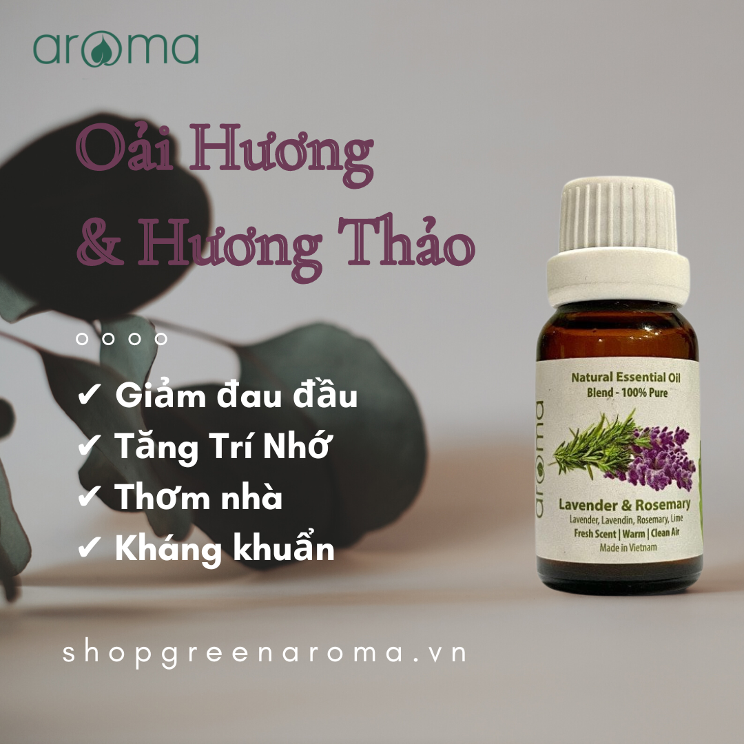 Tinh Dầu Aroma Oải Hương Hương Thảo thư giãn dễ ngủ giảm mỏi mệt giảm đau đầu - 10ml/15ml/30ml/50ml