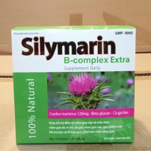 BỔ GAN-MÁT GAN GIẢI ĐỘC GAN SILYMARIN 120mg tăng cường chức năng gan Hộp 100 viên
