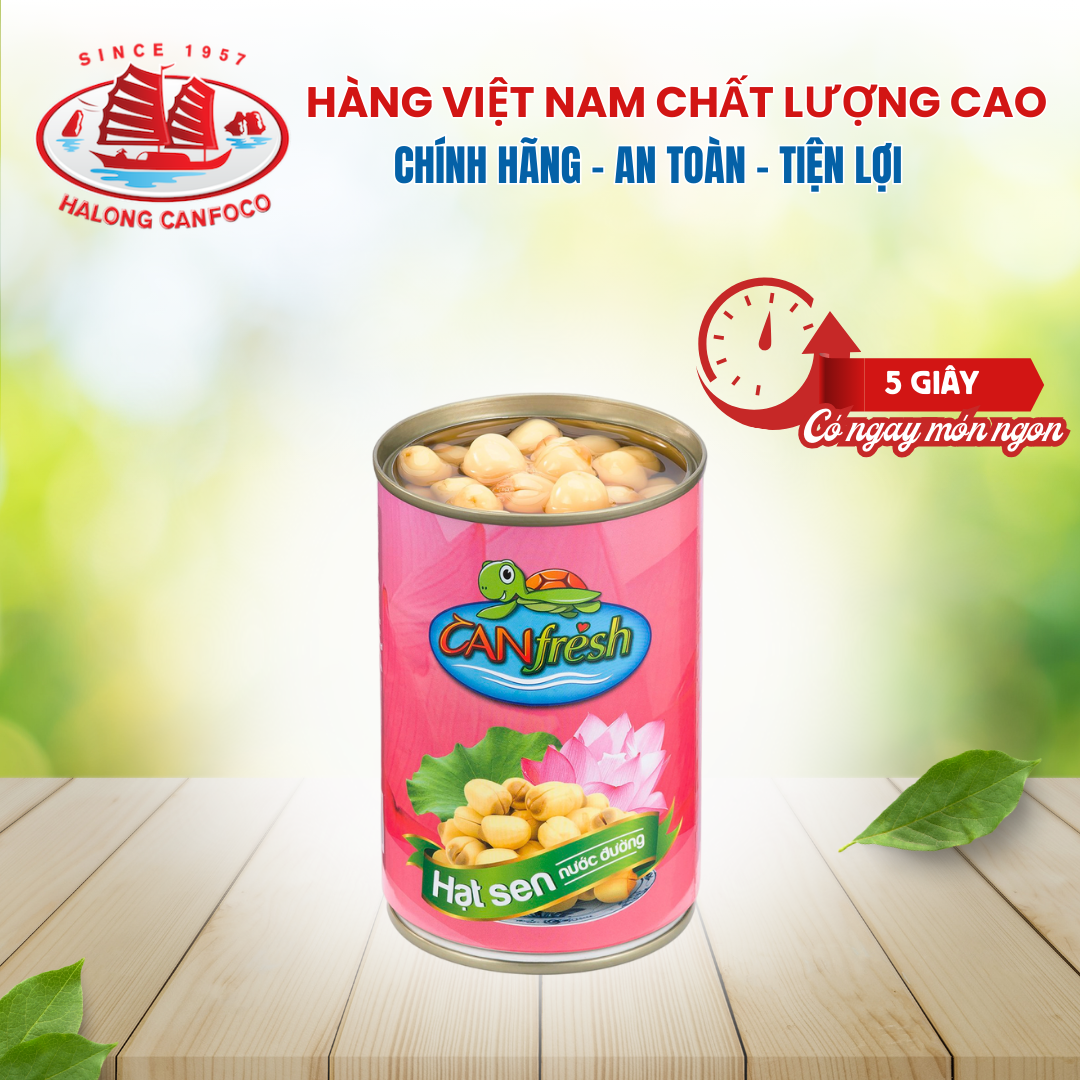 Hạt sen nước đường CANfresh 460g - Đồ Hộp Hạ Long