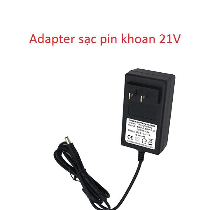 Adapter 21v-1a sạc pin khoan 18v-21v