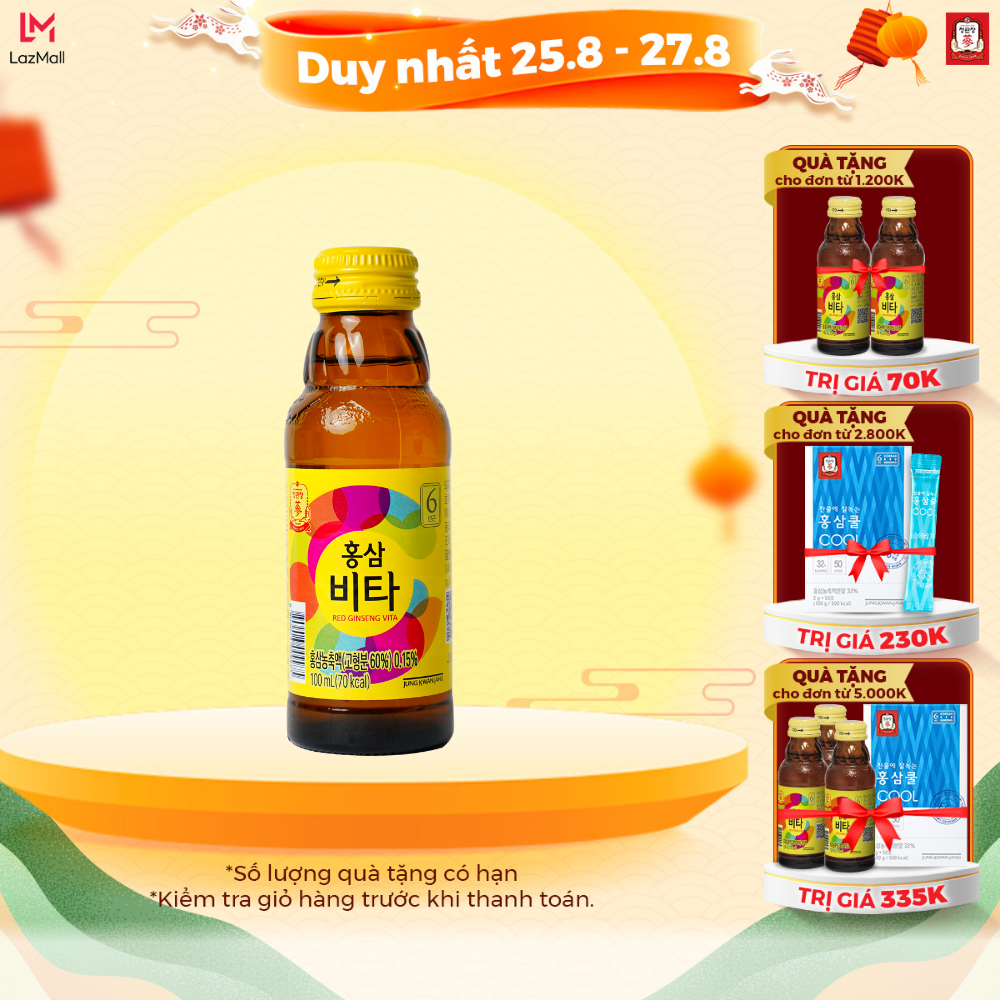 1 chai nước uống hồng sâm vita kgc 100ml