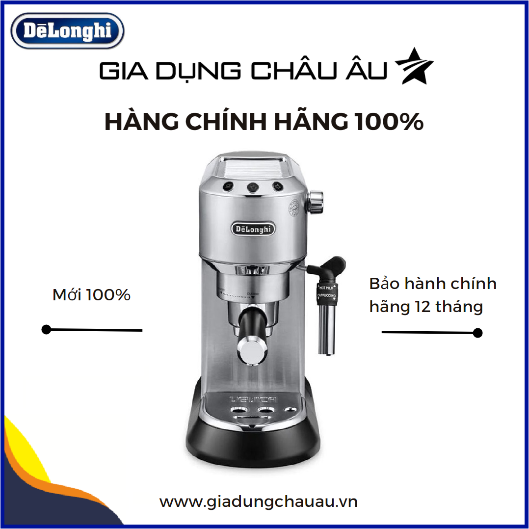 [CHÍNH HÃNG][Trả góp 0%] Máy pha cà phê Espresso Delonghi EC685.M màu bạc - Hàng mới nguyên hộp 100% Bảo hành chính hãng 12 tháng - Máy pha cafe Espresso Cappuccino Latte gia đình Máy pha cà phê Delonghi Ec685 Model tiền nhiệm của Delonghi EC785