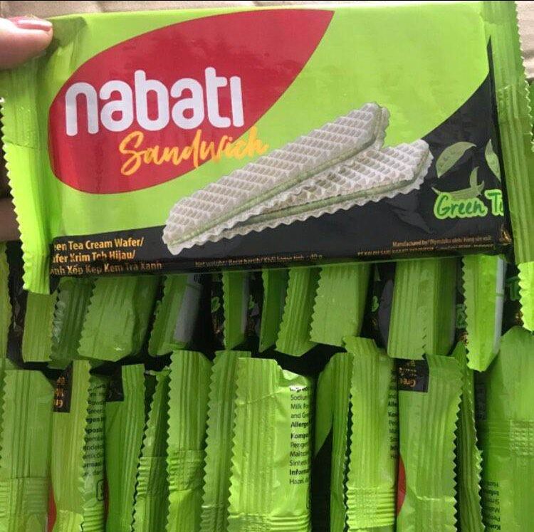 Thùng Bánh kem xốp Nabati vị trà xanh 40g