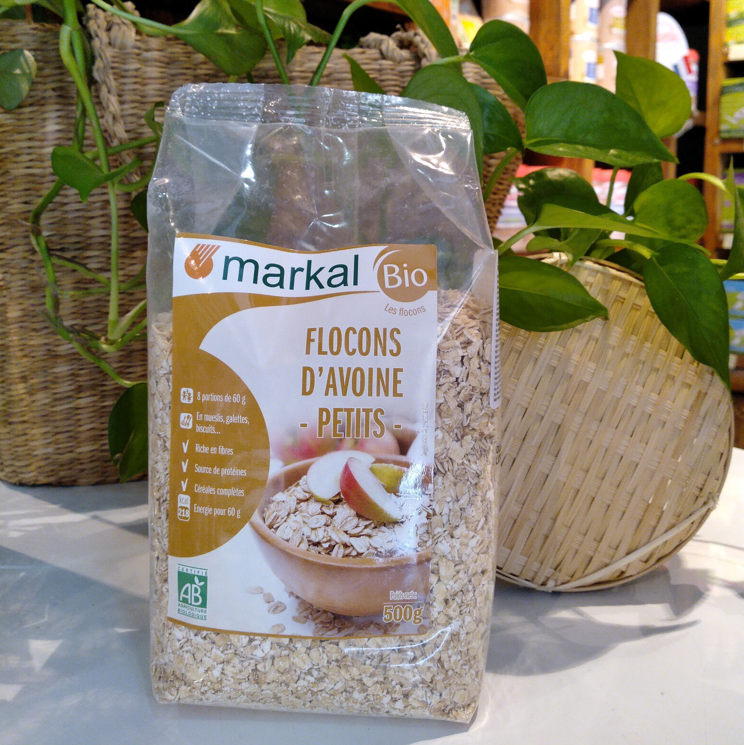 Yến mạch cán mỏng hữu cơ Markal 500g - Pháp - Leafhouse hcm