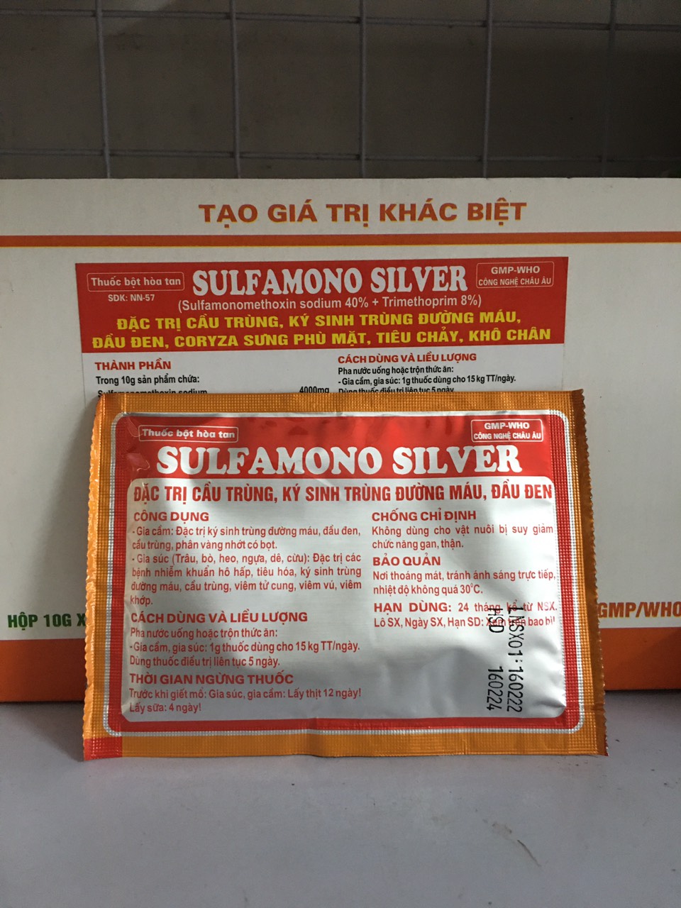 Sulfamono cầu trùng, sưng phù đầu, tiêu chảy ở gà, chim