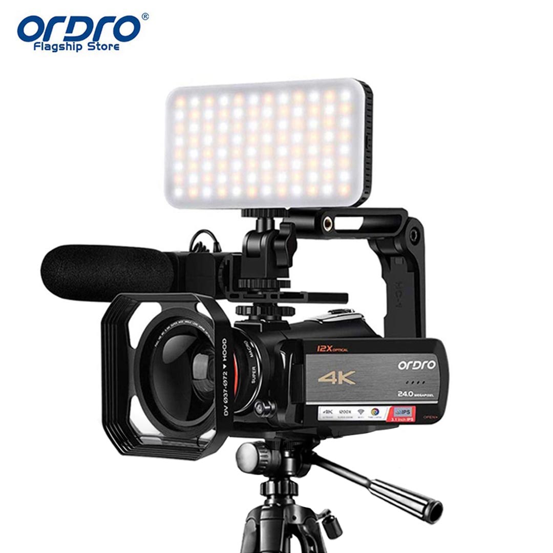 Ordro AC5 4K 12X Zoom quang học Máy Quay Video-Máy quay hoàn hảo cho phát trực tiếp