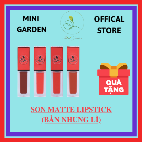 {Tặng mặt nạ dưỡng trắng da khi mua } Roses Matte Lipstick ( Bản Nhung Lì) Mini Garden