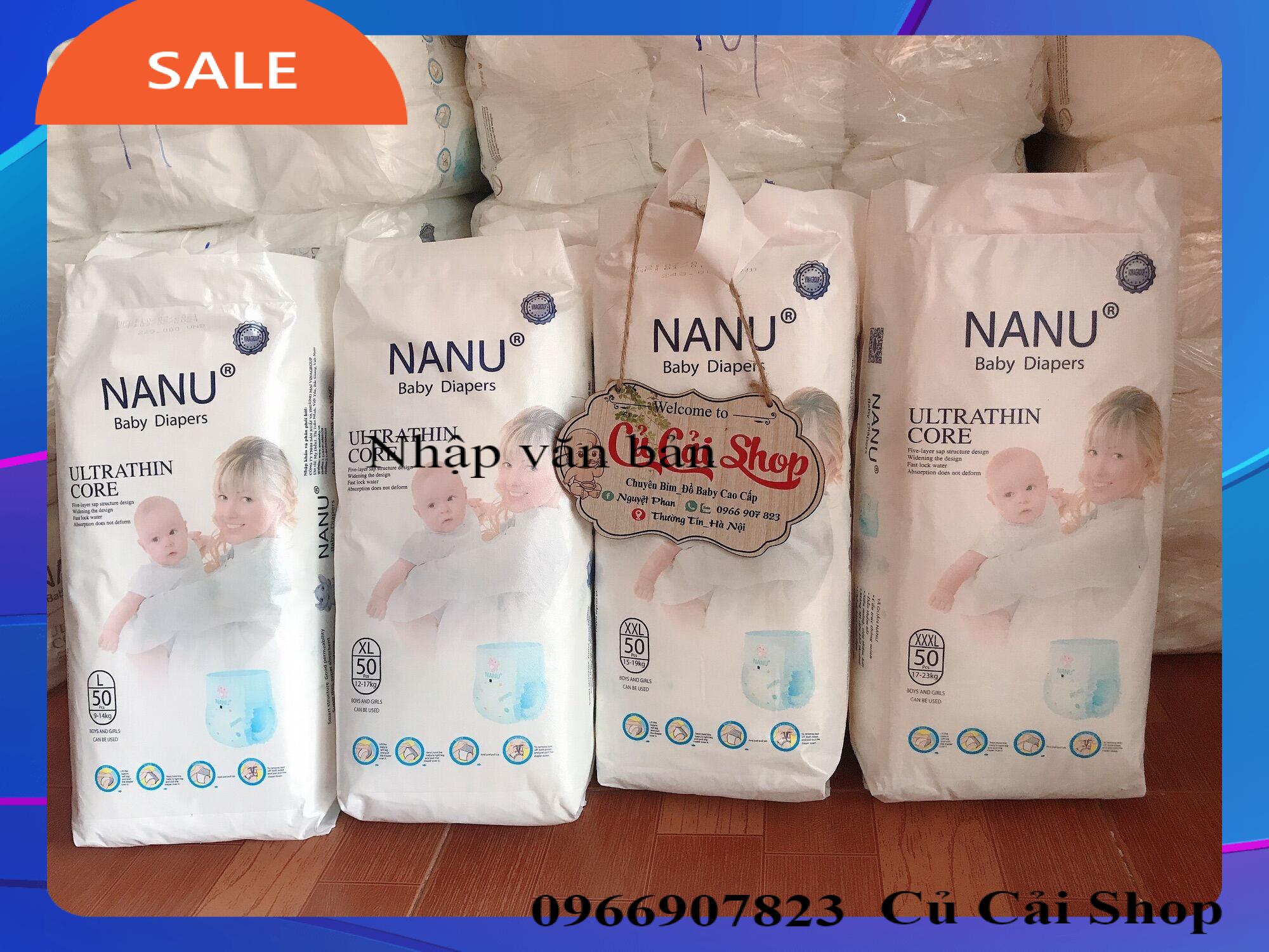 Combo 100 miếng bỉm nanu size M/L