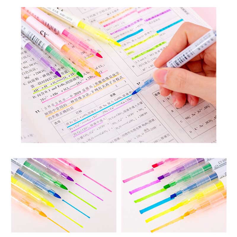 Set 6 bút dạ quang highlight 2 đầu tiện lợi
