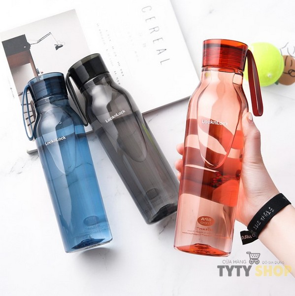 [HCM] Bình nước nhựa tritan Lock&Lock Eco Bottle dung tích 750ml ABF664 có dây xách treo tiện lợi - Hàng chính hãng