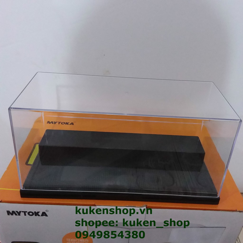 Hộp Trưng Bày Mô Hình Kích Thước 2 Tầng Đế Trơn Bằng Mica Nguyên Khối Trong Suốt