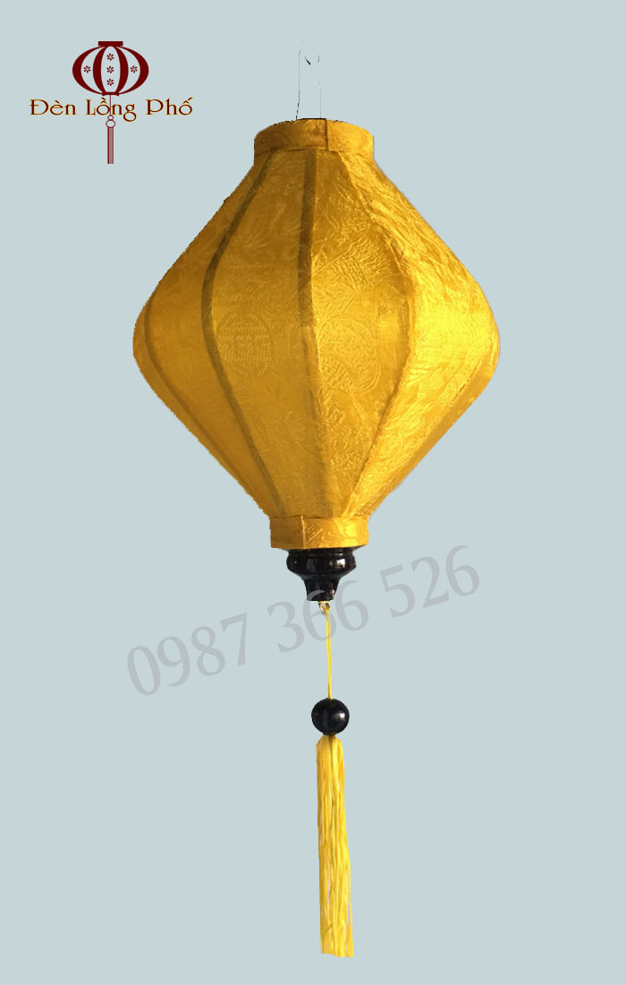 Lồng đèn Hội An vải lụa kiểu bánh ú size 35 cm
