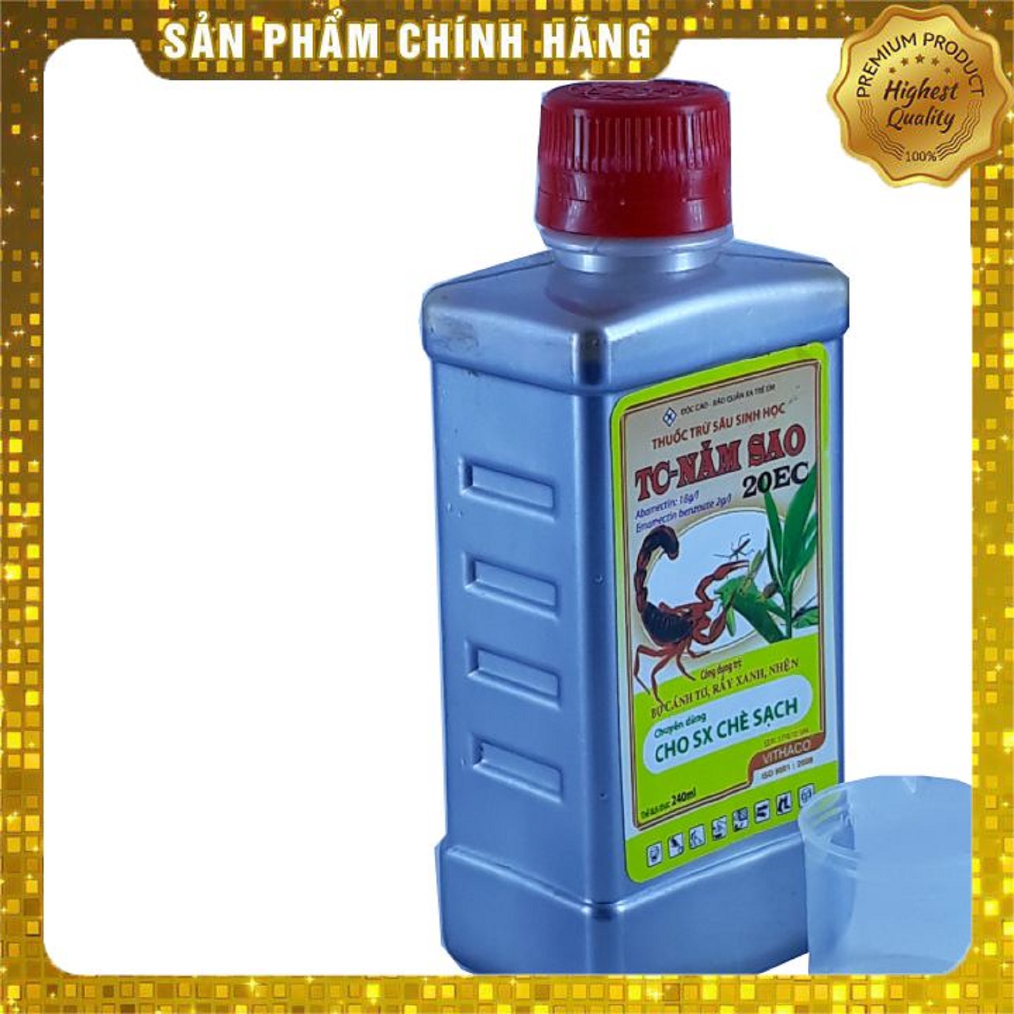 Thuoc trừ sâu sinh học TC NĂM SAO 20EC (240ml) đặc tri. bọ cánh tơ, rầy xanh, nhện.