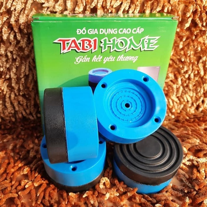 [Hàng Loại 1]-Bộ Chân Kê Máy Giặt Đế Cao Su Chống Rung, Chống Ồn Cực Hiệu Quả (4 Chiếc) TabiHome