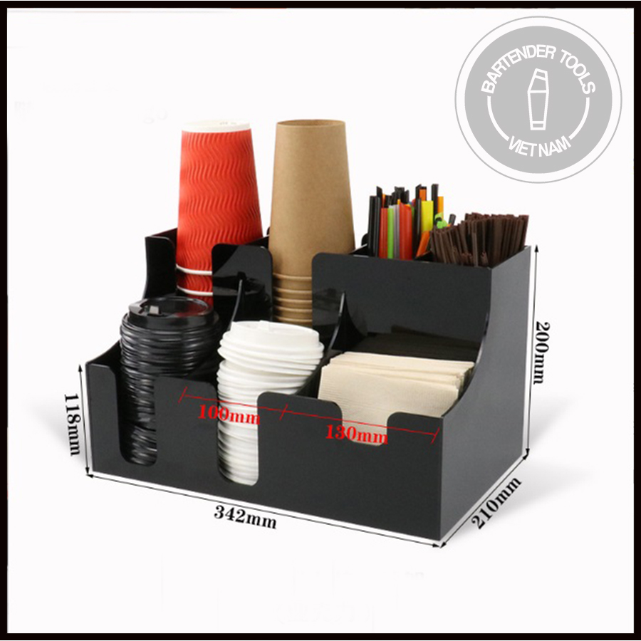 Kệ đựng cốc trà sữa 2 tầng 7 ngăn