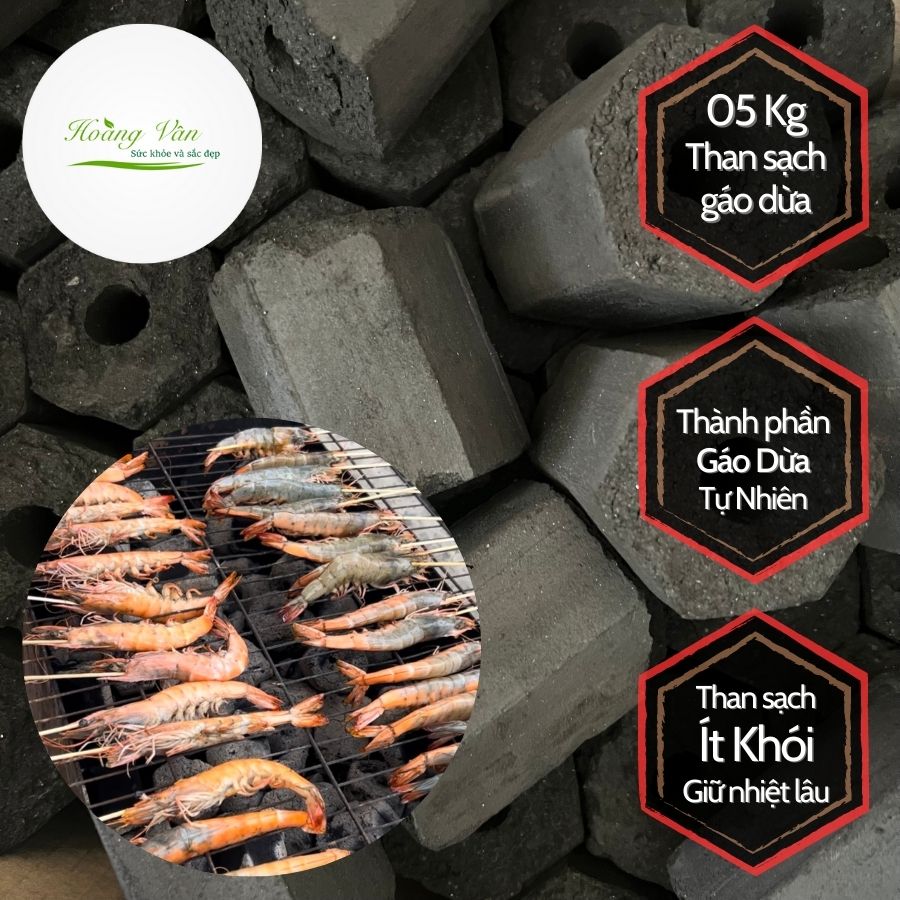 05 Kg Than sạch không khói làm từ gáo dừa tự nhiên
